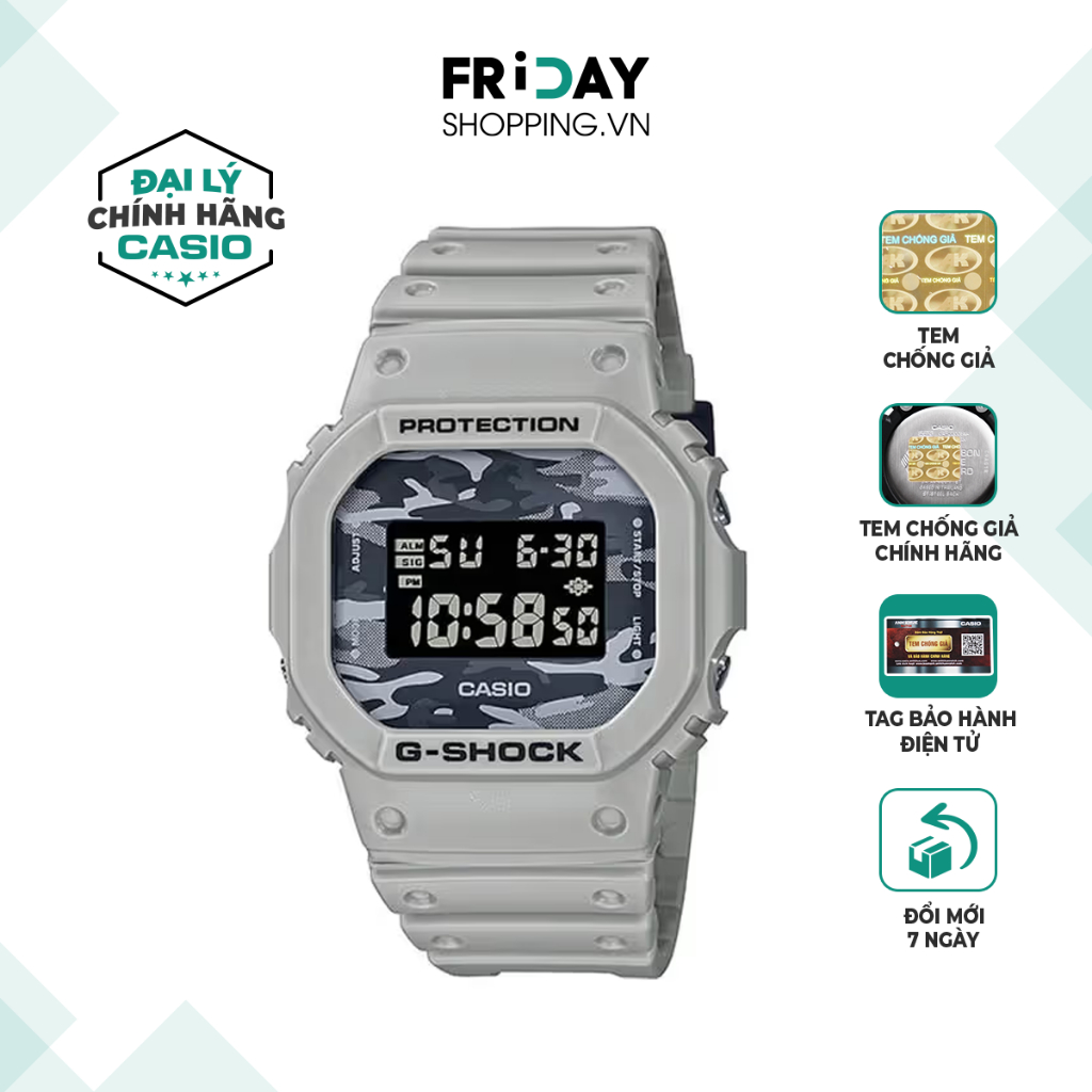 Đồng hồ Casio G-Shock nam DW-5600CA-8DR dây cao su chính hãng