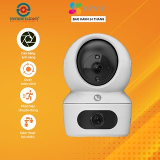 Camera Ezviz 2 Mắt 8.0MP H7C Xem 2 Màn Hình Cùng Lúc,  Xoay 360 Độ, Có Màu Đêm - TRANGIATELECOM