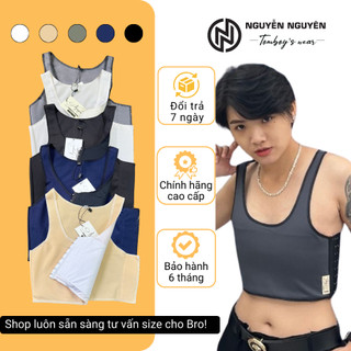 Áo Nịt Ngực Tomboy Gen Thun Không Viền Cài Hông - Lót Bó Ép Định Hình Ngực Tomboy Thể Thao Tập Gym Bigsize Nguyễn Nguyên