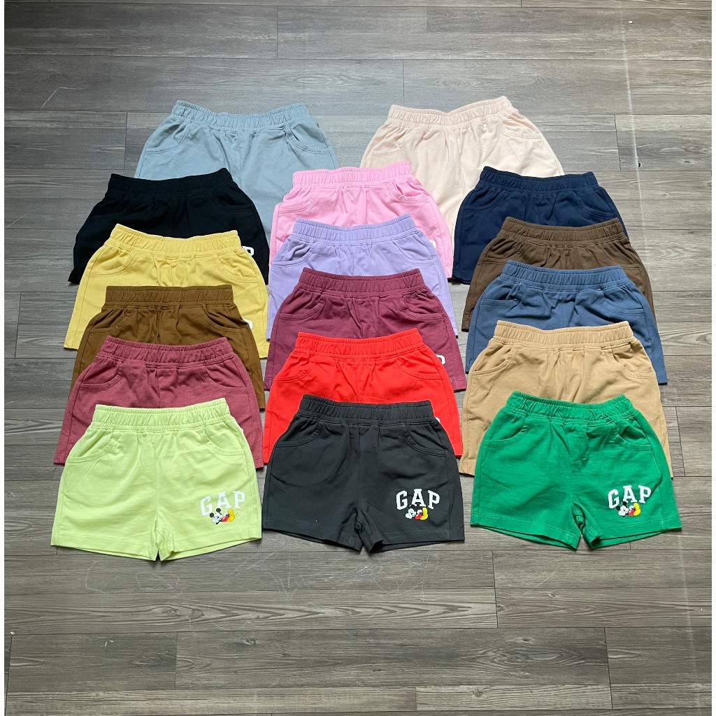 Quần short thun bé trai / bé gái  (9-23kg)