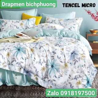 Bộ drap CÓ MỀN Tencel vải nhập Hàn Quốc đỉnh cao mát , mềm mại 5 MÓN hoặc mền lẻ