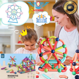 Bộ Đồ Chơi Xếp Hình Nam Châm, Xếp Hình Lego Thông Minh Cho Bé, Đồ Chơi Trẻ Em Phát Triển Trí Tuệ ACCESS