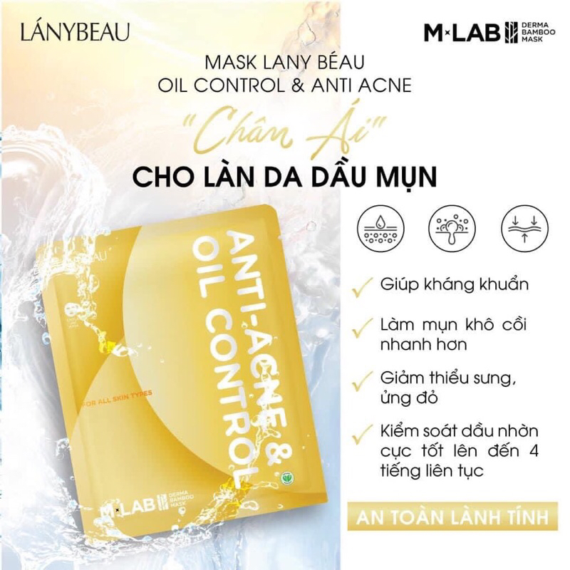 [CHÍNH HÃNG] MẶT NẠ KIỀM DẦU ANTI-ACNE & OIL CONTROL MLAB LANYBEAU