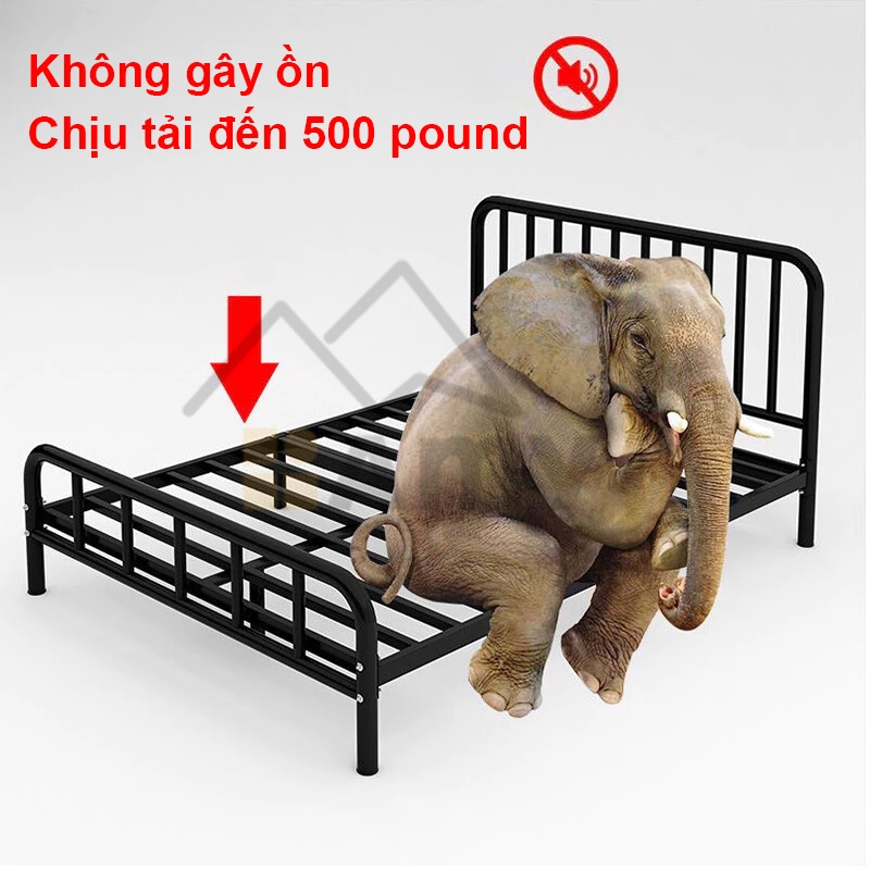 HEINO Giường Sắt Với Thanh Đỡ Bằng Thép lắp ráp sơn tĩnh điện,nhiều kích thước lựa chọn Bảo hành 2 năm | BigBuy360 - bigbuy360.vn