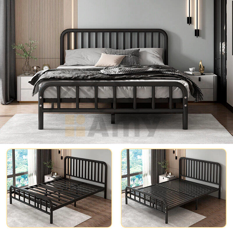 HEINO Giường Sắt Với Thanh Đỡ Bằng Thép lắp ráp sơn tĩnh điện,nhiều kích thước lựa chọn Bảo hành 2 năm | BigBuy360 - bigbuy360.vn