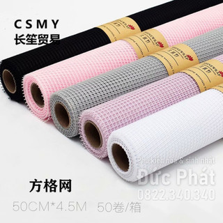 Cuộn lưới ô vuông bó hoa gói quà sang chảnh