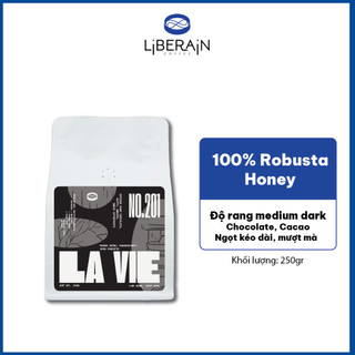 (No.201) Cà phê pha máy espresso Liberain 201 - 250gr - Gu vị truyền thống, đắng đậm mạnh - Cà phê nguyên chất, rang mộc