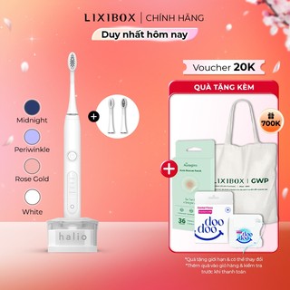Combo Bàn Chải Đánh Răng Điện Halio Toothbrush - White & 2 Đầu Bàn Chải