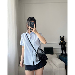 Áo sơ mi cộc tay thêu