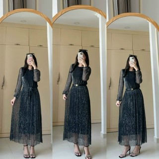 (Sale) Đầm đi tiệc ánh nhũ dập ly Sinsay* - Cambo dư xịn (40- 65 kg)