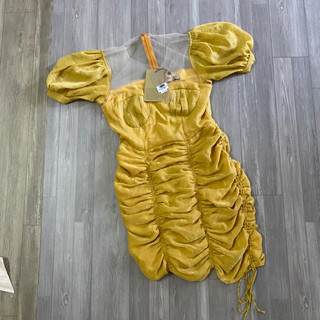 New đầm body nhún hiệu TRANGNEMO size S dài 84cm mã 195