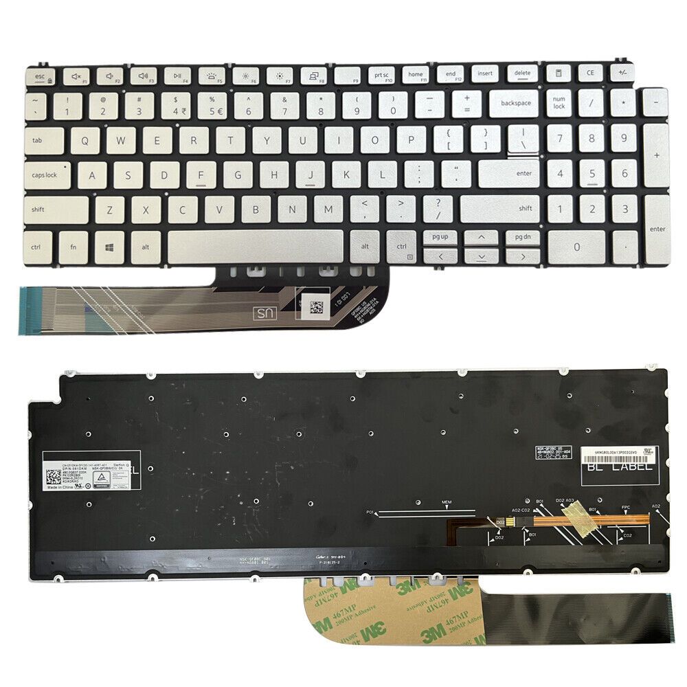 Bàn phím laptop Dell Inspiron 3501 3502 3505 3505 5501 5502 5508 5509 5584 5590 5593 5594 5598, Vostro 3500 (GEN 11) Bạc