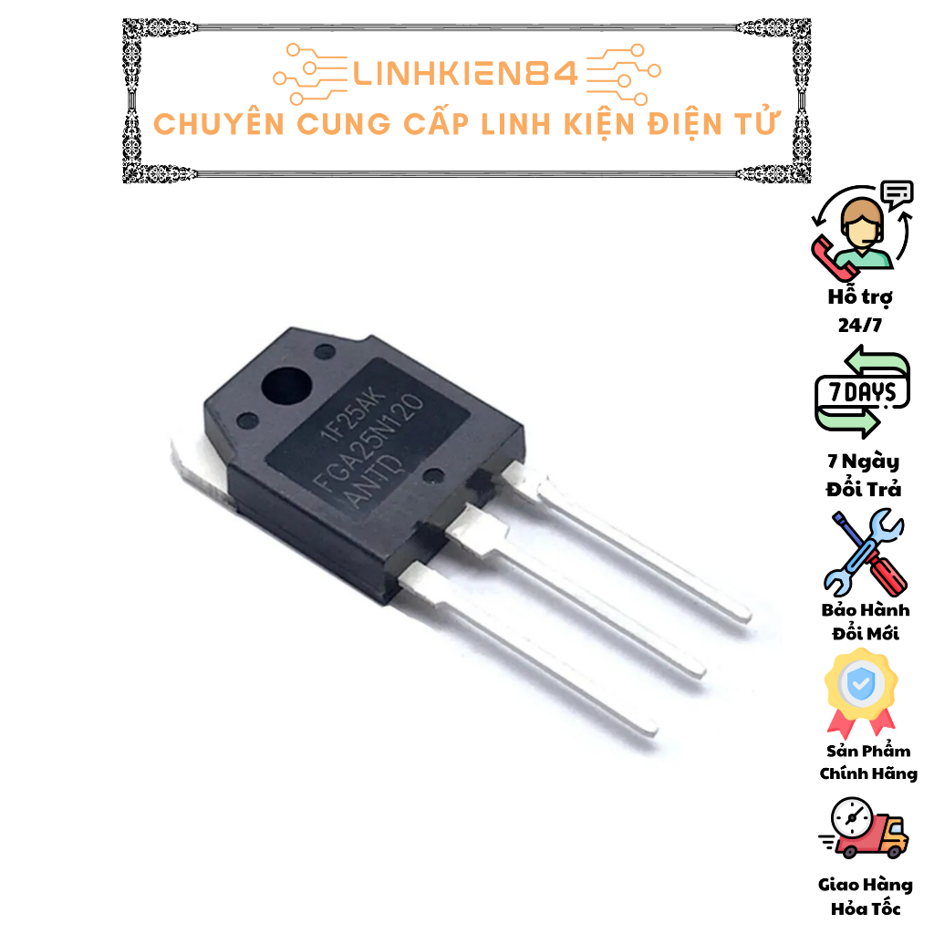 Linh Kiện Bán Dẫn 25N120 TO247 IGBT 25A 1200V (FGA25N120)