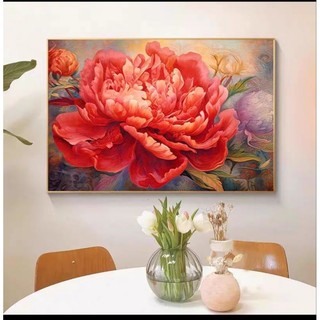 Tranh thêu hoa mẫu mới gf116-60x90cm