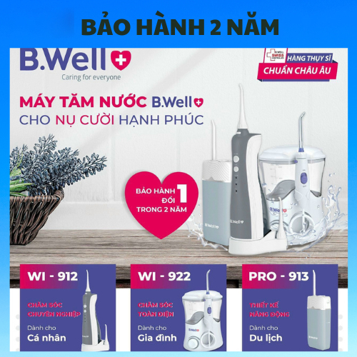 Máy Tăm Nước Bwell WI 913 và 912 Bảo Hành 2 Năm - Nhập Khẩu Thụy Sĩ