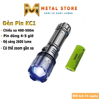 Đèn pin siêu sáng cầm tay K30 Metal Store,Đèn sạc pin trâu 26800