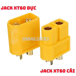 Giắc cắm xt60, jack xt60 đực cái mạ vàng cho rc 60a