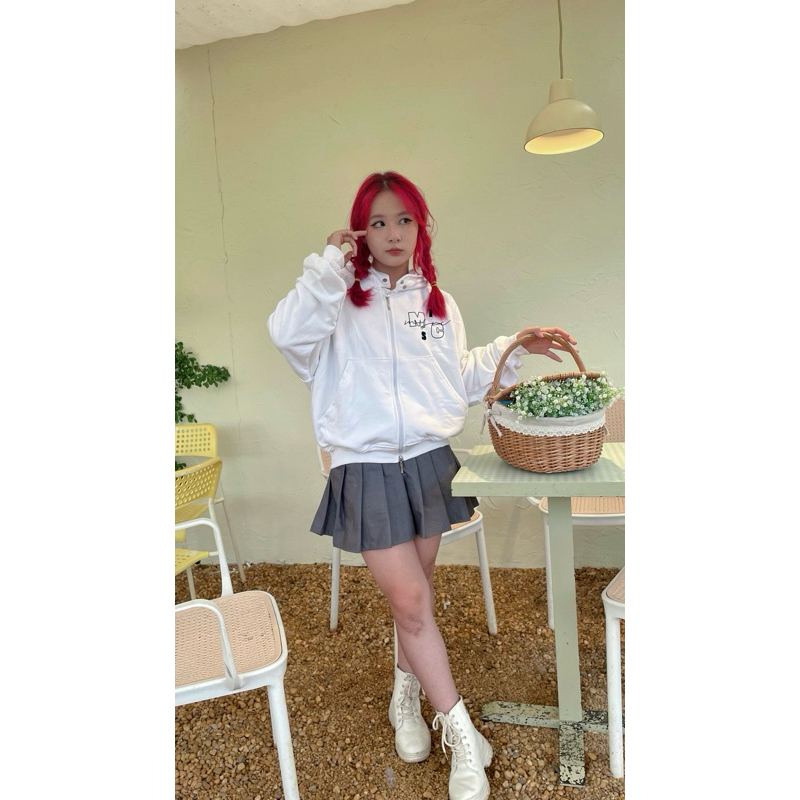 Hoodie Zip-MOM SAYS I'M COOL- Basic form Boxy