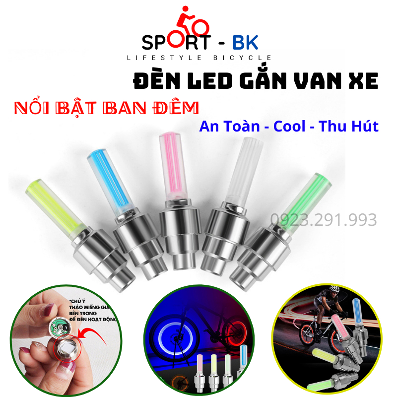 Đèn Led Gắn Van Xe Đạp - Đèn LED Neon Gắn Bánh Xe Đạp/ Xe Máy - Đèn Van Xe - BK07