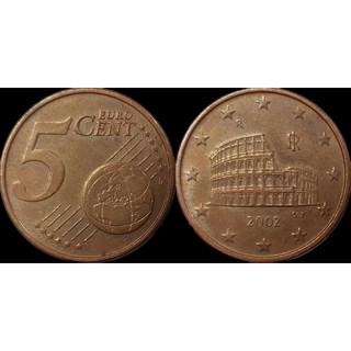 Đồng xu 5 euro cent italy 2002-nay