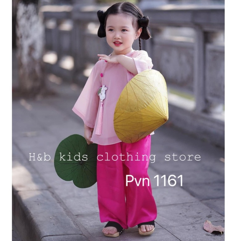 Quần áo bé gái- Set bộ áo dài cách tân cho bé yêu từ 8-24kg