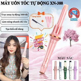 Máy Uốn Tóc Xoăn Tự Động XN-388 Xoay 360 Độ, Máy Uốn Tóc Mini 28mm, Chất Liệu Gốm Sứ Cao Cấp Làm Đẹp Chuẩn Salon