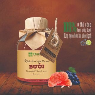[RUỘNG] R330-500ml Nước cốt Bưởi Ruột Đỏ lên men tự nhiên - 100% trái cây tươi