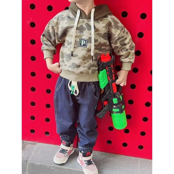 Áo Hoodie Họa Tiết Dandi Siêu Ngầu Cho Bé Trai Màu Xanh - Hogi Kids