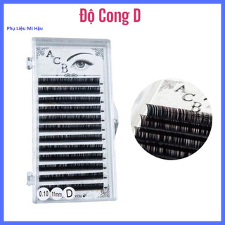 Mi  ACB Độ Cong D,Chất Mi Silk Hàn Đen,Mềm_Dễ Bắt Keo_Nối Classic,Volume,Tập Nối,Hộp Lông Lông Mi ACB_Phụ Liệu Mi Hậu