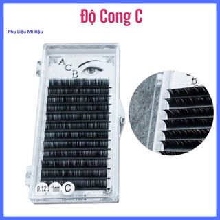 Mi  ACB Độ Cong C, Chất Mi Silk Hàn, Mềm Dễ Bắt Keo, Nối Classic, Hộp ,Khay Lông Mi Tạo Fan,Tập Nối,Phụ Liệu Mi Hậu