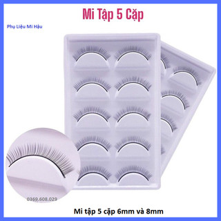 Mi tập nối 5 cặp 6mm,8mm mi học nối_ hộp mi gỉa tập nối mi cho học viên_mi học nối_mi thực hành dụng cụ nối mi