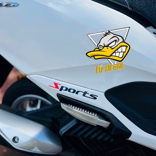 Tem Nhãn Dán Sticker Chữ Zports Phối Màu Đen, Trắng Lột Được Seal, Decal Bền Màu Chống Thấm Nước, Dán Nhiều Vị Trí Xe