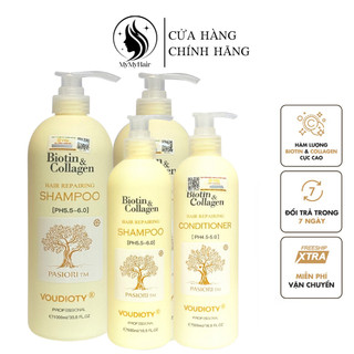 Cặp Dầu Gội Xả Biotin Collagen Vàng 500ml-1000ml Giảm Rụng Tóc Hỗ Trợ Mọc Tóc Suôn Mượt Vào Nếp