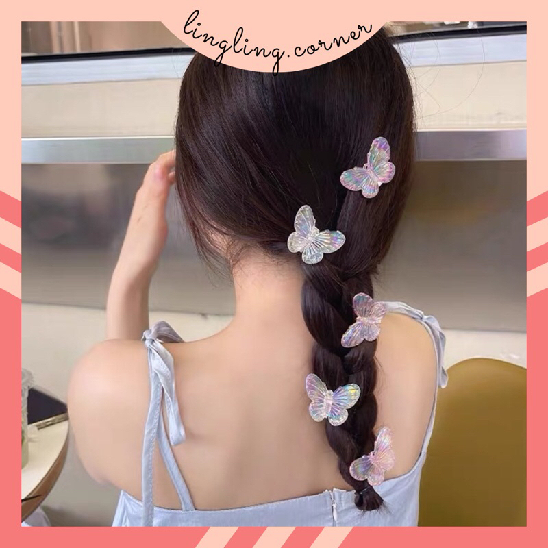 Kẹp tóc mỏ vịt hình bướm xinh