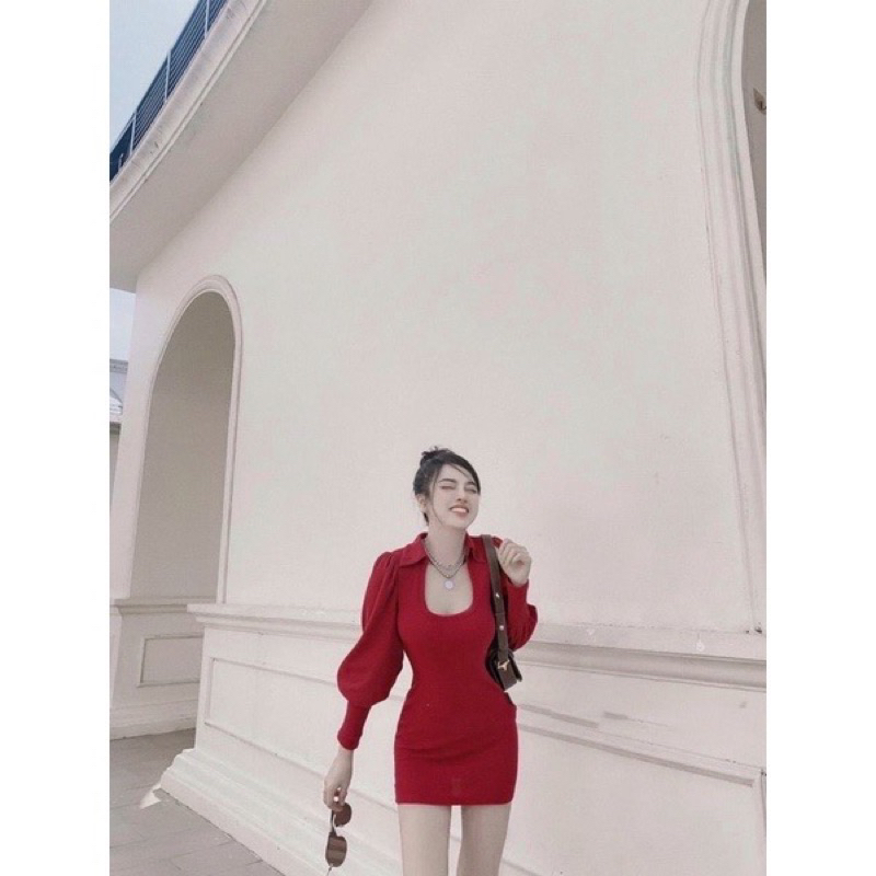 đầm body xinh co dãn