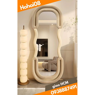 Gương trải sàn soi toàn thân bọc nỉ/nhung
