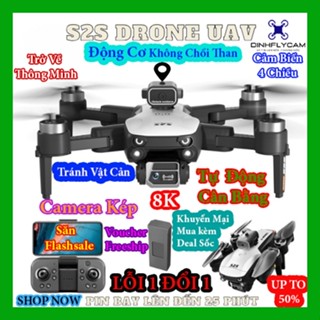Flycam S2S 4K Tránh Chướng Ngại Vật, Định Vị Luồng Quang Học Giữ Vị Trí Tốt, Pin 2000mAh Thời Gian Bay Lên Đến 25 Phút