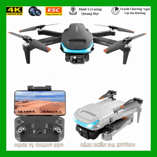 Flycam K101 Max, Cảm Biến Tránh Chướng Ngại Vật 3 Chiều, Định Vị Luồng Quang Học, Chụp Ảnh 4K Hình Ảnh Sắc Nét | BigBuy360 - bigbuy360.vn
