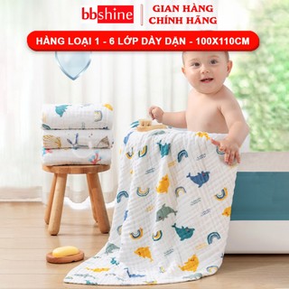 Khăn tắm cho bé 6 lớp hàng loại 1 dày dặn xuất Nhật mềm mịn siêu mềm siêu thấm hút BBShine – KH004
