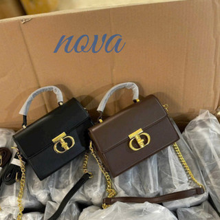 A26 túi xách tay nữ basic khóa chữ t size 20cm nova