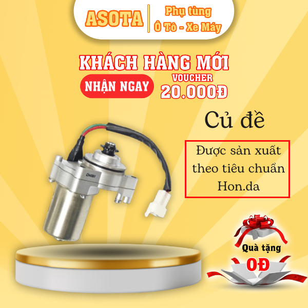 Củ đề Dream ,Wave hãng MITSUBA ASOTA ,đề êm nhẹ cho xe Wave 100cc ,Wave thái, Wave nhỏ, Mô tơ đề, mô