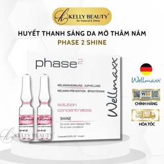 Huyết thanh sáng da phase 2 shine wellmaxx - phục hồi da sau peel, ngừa tăng sắc tố, mờ thâm nám | kelly beauty