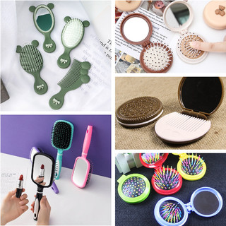 [FREESHIP] BỘ GƯƠNG KÈM LƯỢC HÌNH BÁNH QUY, GẤU, CHỐNG RỐI - BỘ 4 MÓN SANG TRỌNG