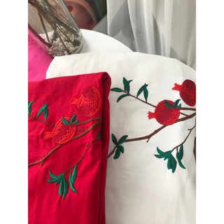 váy suông linen hoa thêu