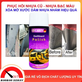 [ COMBO 2 CHAI ] Chai phục hồi nhựa đen - Dưỡng nhựa nhám - Làm đen nhựa nhám - Làm mới nhựa cũ,ghế da Sprayking - DSQ