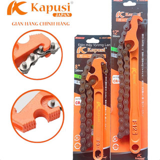Cảo, cờ lê mở nắp lọc dầu nhớt bằng dây xích Kapusi Japan, mỏ lết xích chuyên dụng mở nắp nút nối