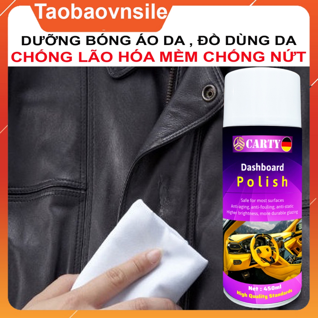 Chai Xịt Dưỡng Bóng Đồ Da - Chống Lão Hóa, Si Dưỡng Mềm Áo Da, Túi Xách Da, Giày Da, Ví Da - DSQ DB Polish