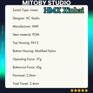 HMX Xinhai Linear switch công tắc bàn phím cơ HMX Macaron switch Mitoby Studio