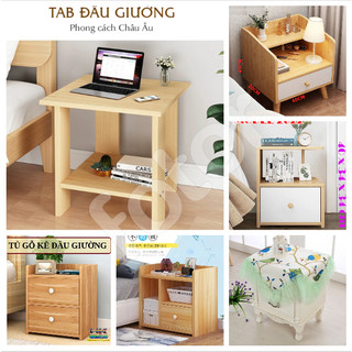 [FREESHIP] TỦ, KỆ GỖ ĐẦU GIƯỜNG CÓ 1 NGĂN - 2 NGĂN - MẪU MỚI 2022 - TẤM PHỦ
