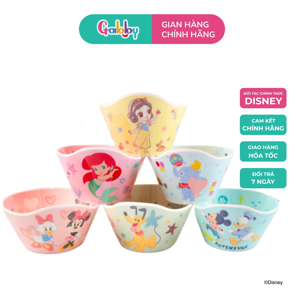 Tô Ăn Dặm Cho Bé Nhựa Melamine Hoạt Hình Disney Đáng Yêu Nhiều Mẫu (Mickey, Minnie, Donald, Ariel, Snow white, Dumbo)